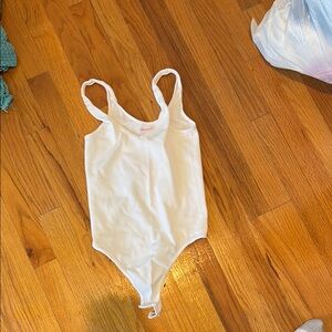 White Ribbed Bodysuit